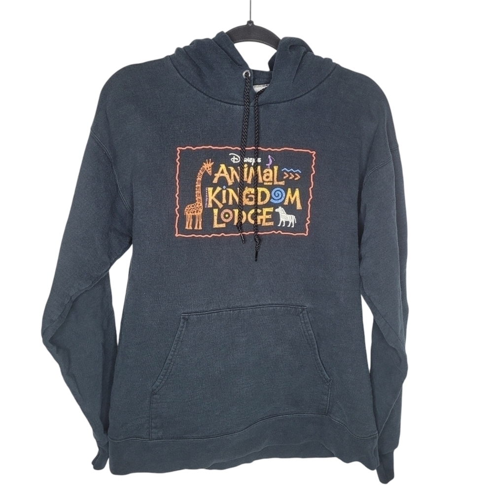 Vintage Y2K Walt Disney World Animal Kingdom Lodge Pullover Hoodie Black Size S